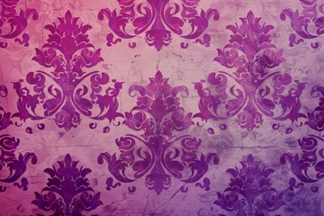 A textured background with fuchsia damask patterns creates a vintage charm for creative use.