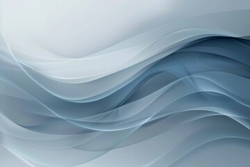 Naklejka premium Gentle waves of blue and white ripple across the canvas, creating a soft, calming abstract that's perfect for serene environments or peaceful themes.