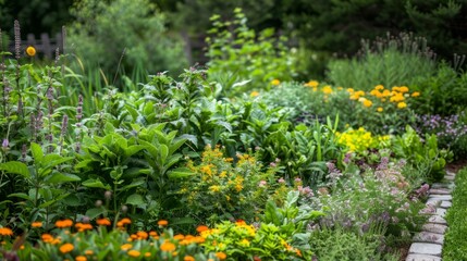 Perennial Herb Garden with Vegetables