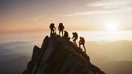 Collaborative Leadership, Guiding Teams Towards Success and Achievement. Business and finance concept.