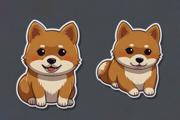 Naklejka premium Shiba Inu dog sticker