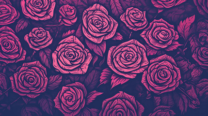 A close up of a bunch of pink roses