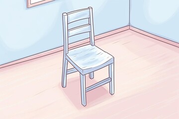 single chair in empty room