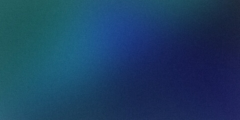Dynamic grainy blurred ultrawide pixel modern tech multicolored dark blue azure ultramarine green turquoise gray gradient exclusive background. Ideal for design, banners, wallpapers. Premium style