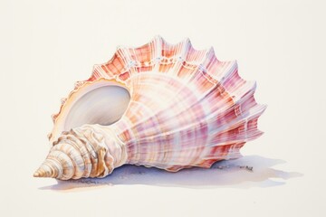 Fototapeta premium Seashell seafood conch invertebrate.