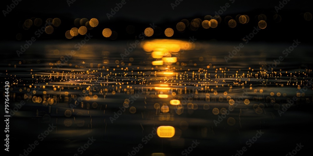 Poster ethereal bokeh effect enhanced by the presence of fireflies, creating a natural spectacle.