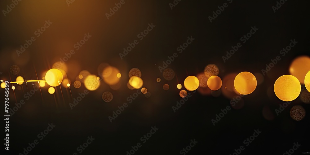 Poster fireflies adding a magical touch to the soft, natural bokeh backdrop.