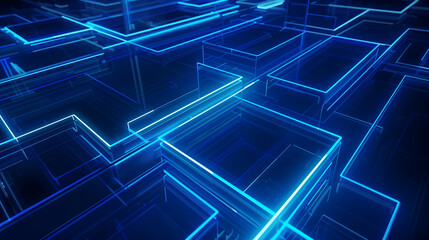 Fototapeta premium Blue abstract technology background