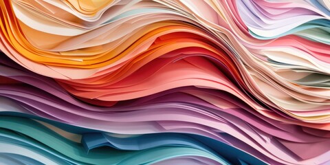 Vibrantly colored abstract background designed with a charming paper-inspired aesthetic. - obrazy, fototapety, plakaty