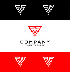 ES triangle logo ,triangle monogram logo with two initials vector Icon, mature, masculine, sophisticated, geometric powerful logo.