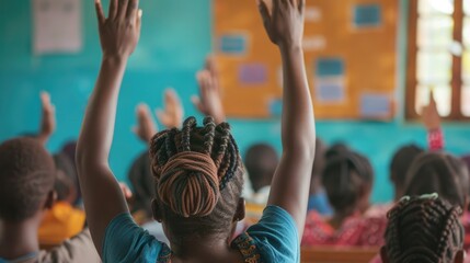 Classroom of diverse youths engaged in learning to celebrate Youth Day. International Youth Day