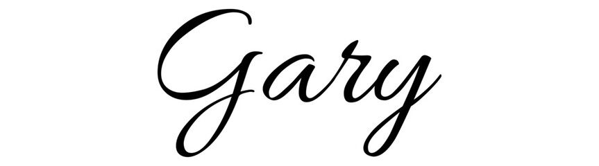 Gary - black color - name written - ideal for websites, presentations, greetings, banners, cards, t-shirt, sweatshirt, prints, cricut, silhouette, sublimation, tag
 - obrazy, fototapety, plakaty