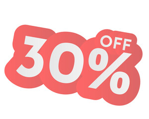 30% discount sale promotion
Stock vector image on white background