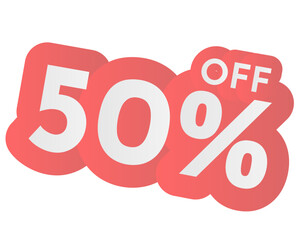 50% discount sale promotion
Stock vector image on white background