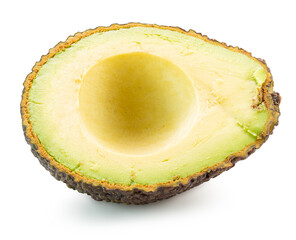 avocado isolated on the white background. Clipping path