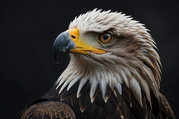 Naklejka premium A close up of a black eagle