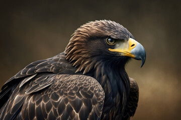 A close up of a black eagle