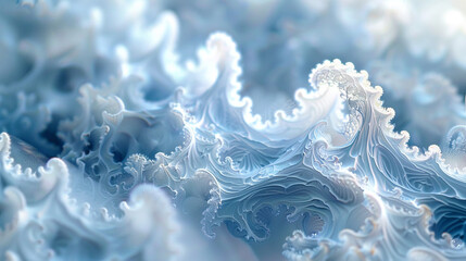 Frosty abstract patterns offer a chilly elegance.