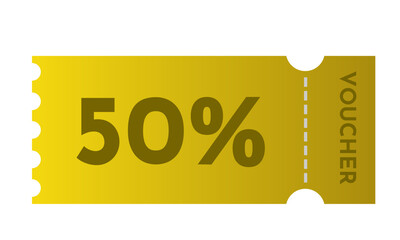 Golden vector discount voucher, sale
Voucher discount icon