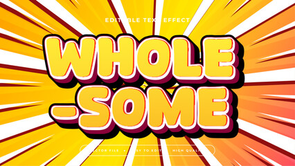 Orange yellow and white wholesome 3d editable text effect - font style