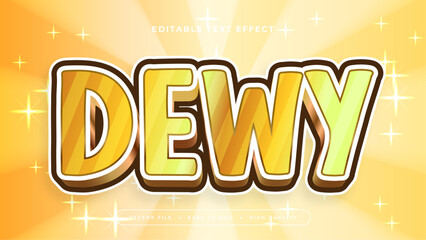 White orange and yellow dewy 3d editable text effect - font style