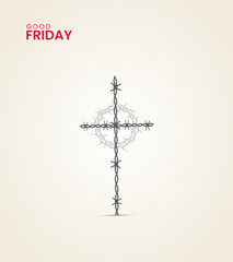 Good Friday, Good Friday Creative design for social media post.