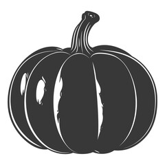 Silhouette pumpkin fruit black color only