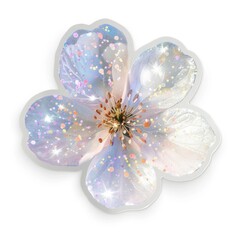 Glitter flower real sticker accessories accessory appliance.