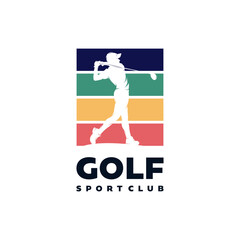 Vintages golf logo design template