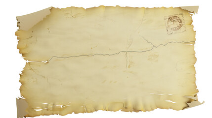 Fototapeta premium Old paper on white background 