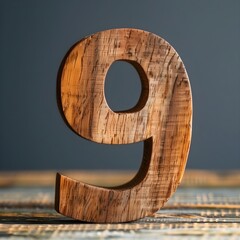 number 9,wooden font letter a 9 