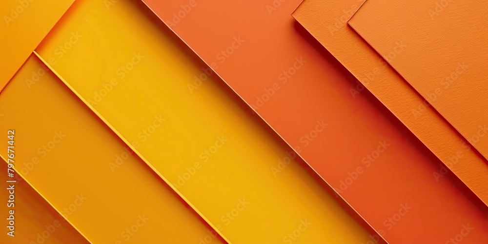 Poster a yellow and red triangle background with a yellow and orange triangle in the middle