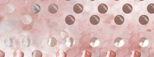 Shiny circles on pink, watercolor background
