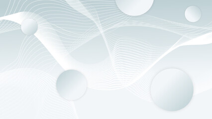White minimalist abstract background with shapes. For business banner, formal backdrop, prestigious voucher, luxe invite, wallpaper and background