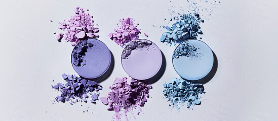 Blue and purple, crushed powder
