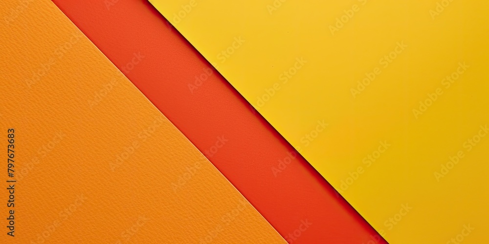 Poster a yellow and red triangle background with a yellow and orange triangle in the middle