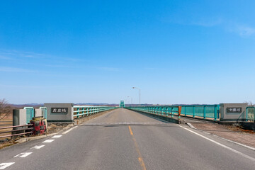 十勝川に架かる茂岩橋（北海道豊頃町）