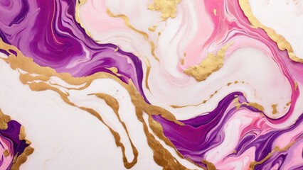 Premium luxury Pink, Gold and Purple abstract marble background