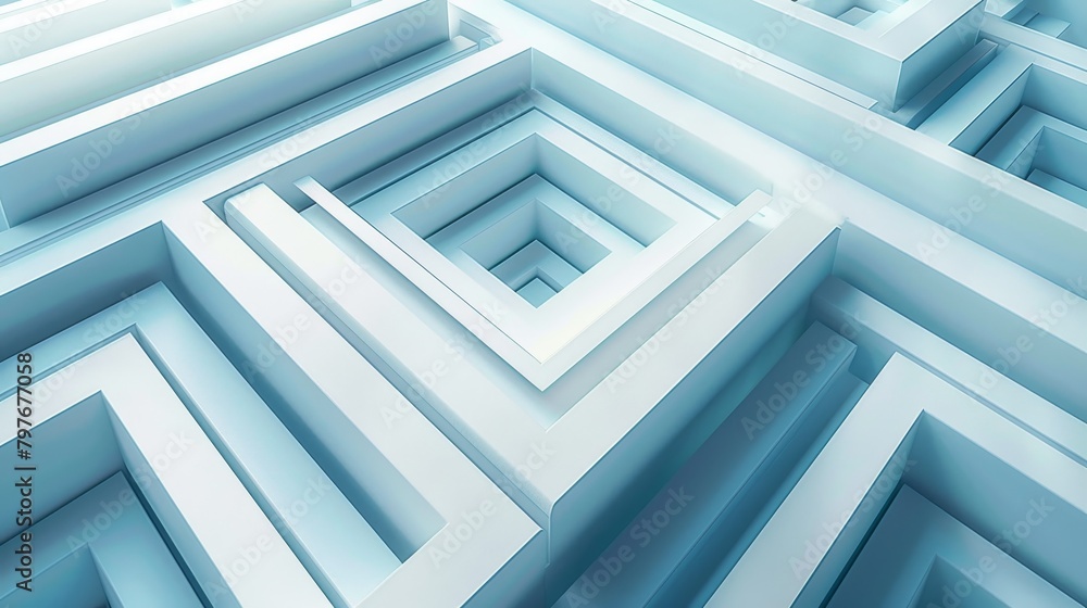 Aufkleber geometric patterns: a 3d vector illustration of a minimalist geometric pattern with clean lines