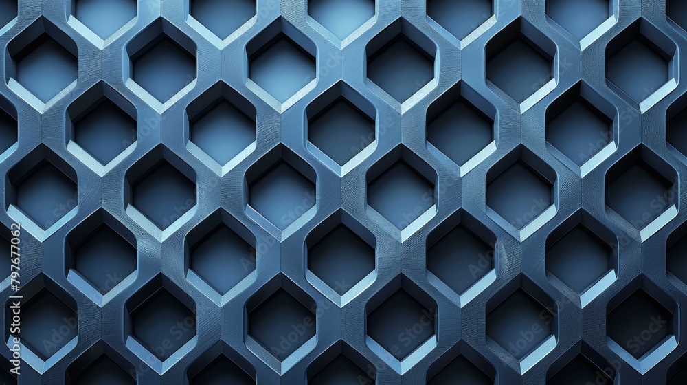 Aufkleber geometric patterns: a 3d vector illustration of a geometric pattern with intricate interlocking shap
