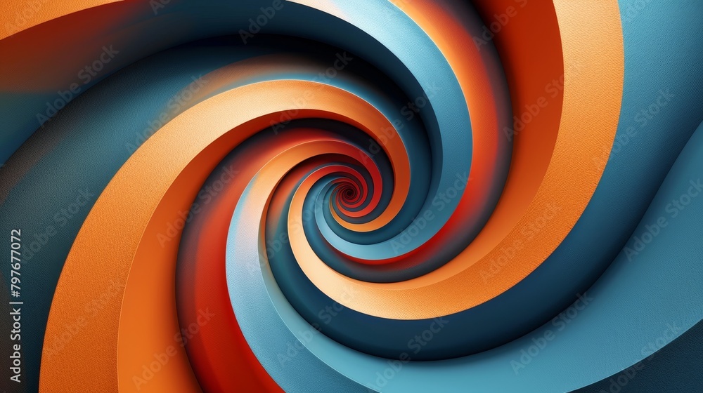 Aufkleber geometric patterns: a 3d vector illustration of geometric shapes arranged in a spiral pattern