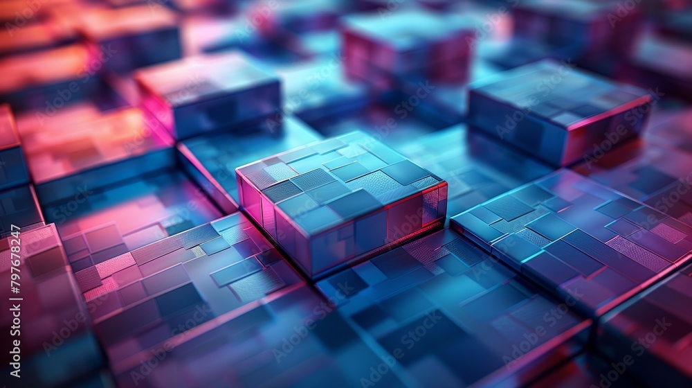 Poster grid backgrounds: a 3d vector illustration of a grid background with overlapping squares