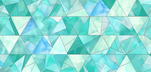Calm sky blue and teal triangles pattern for serene textiles and decor.