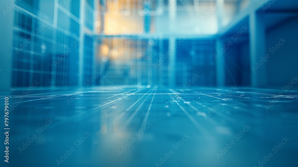 Poster grid lines: a close-up shot of an architects blueprint with visible grid lines