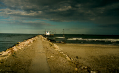 mouth of the Lamone river, near the Boca Barranca bathing establishment