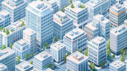 Grid Structure: A vector illustration of a city block - obrazy, fototapety, plakaty