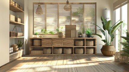 Maximizing Space Efficiency. Utilizing Stackable Wooden Bins in a Contemporary Environment