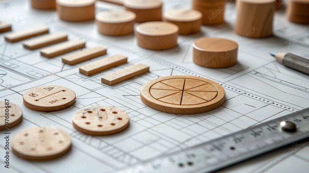 Aufkleber grid system: an image depicting a grid system applied to a branding project