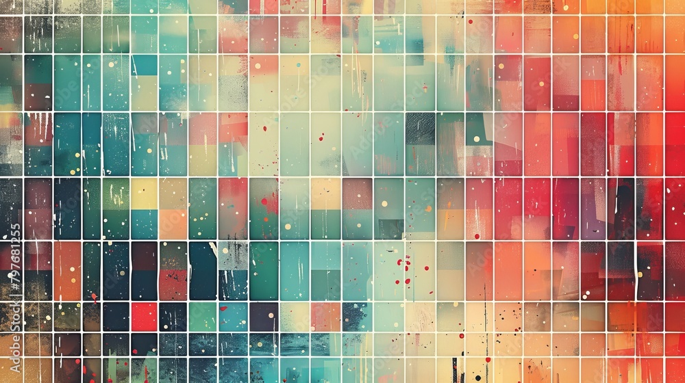 Poster grid texture: a stylized vector illustration of a grid pattern