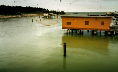 mouth of the Lamone river, near the Boca Barranca bathing establishment